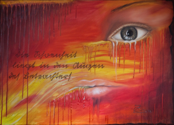 Die Schönheit liegt in den Augen des Betrachters, Öl