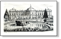 Residenz in Würzburg, Tuschezeichnung